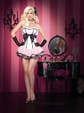 Brooke Corset, Padded Satin Silhouette With Metal Boning
