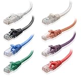 Cable Matters 8-Color Combo, Cat5e Snagless Ethernet Patch Cable 1 Foot