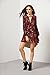 ROMWE Women's Loose Long Sleeve Keyhole Flowery Floral Beach Dress