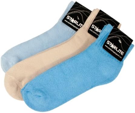 Starlite~Mens & Womens Quarter Socks 3 Pair Pack Various Colours-Size 9-11-US