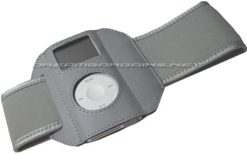 DB Premium iPod 2nd Gen Nano 2GB 4GB 8GB Leather Sports Armband - Gray