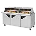 30 Pan 23 CuFt Dual Sided Refrigerated Prep Table