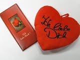 ###18-Geschenkset Plüsch-Herzkissen Ich liebe Dich und Schokolade , 100 gr.