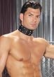 Leather Collar With Studs And O Ring (Black;Men's One Size)
