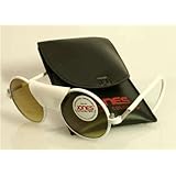 Jones Round White Sunglasses / Ski & Expedition Goggles with Case. Model: WAW-WO