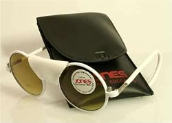 Jones Round White Sunglasses / Ski & Expedition Goggles with Case. Model: WAW-WO
