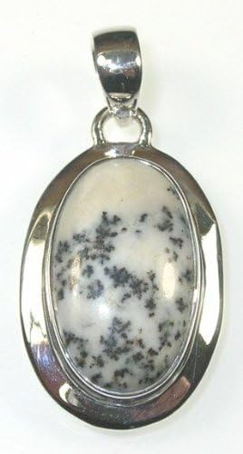 Sterling Silver Oval Dendrite Opal Pendant