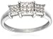 9ct White Gold AMR304388 Ladies 0.20ct Diamond 3 Stone Look Ring