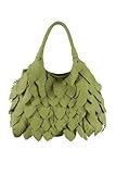 Mellow World Unique faux leather hobo bag leaf-like flaps