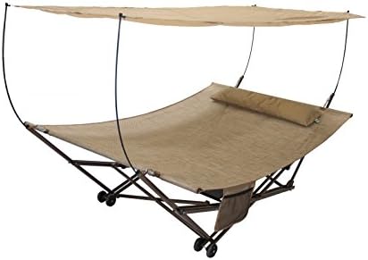 STOW-EZ Portable Hammock &amp; 4 pt. Stand with Canopy Color: Sand