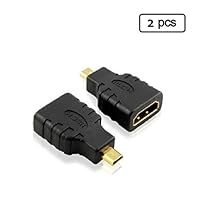 2 Packs of HDMI Micro Adapters Male to Female HDMI Connector from Get It Home