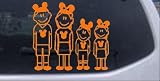 6in X 5.4in Orange -- Mickey Mouse Disney 2 Kids Stick Family Stick Family Car Window Wall Laptop Decal Sticker