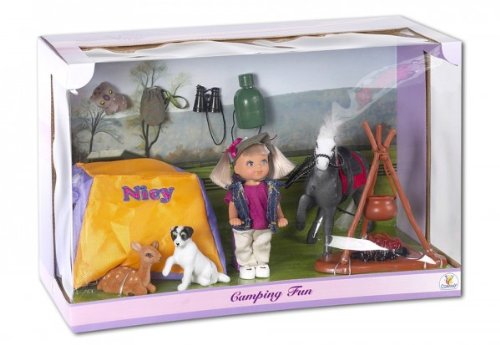 The Toy Company 17994 - Miss Nicy mit Camping-Utensilien