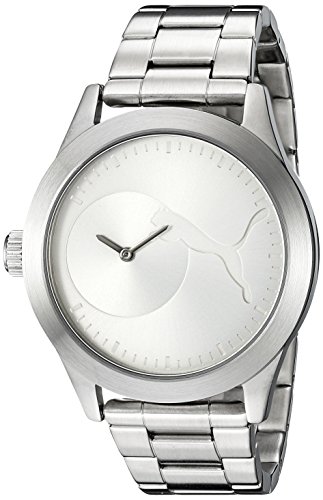 PUMA Women's PU103582001 Bling Metal Silver Analog Display Quartz Silver Watch