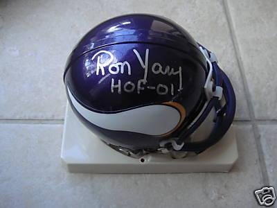 Ron Yary Minnesota Vikings Hof 01 Signed Mini Helmet - Autographed NFL Mini Helmets