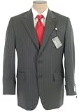 Review Ralph Lauren  / Ralph Lauren Mens Single Breasted 2 Button Gray Pinstripe Wool Suit - Size 39S