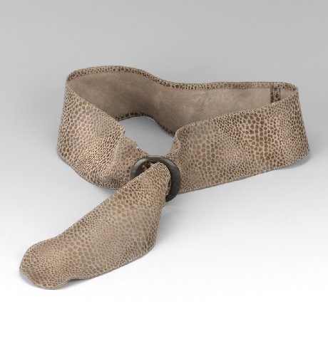 Pure Leather Suede Sash Animal Print Belt