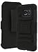 Bastex Galaxy S7 Edge Case, Heavy Duty Hybrid Rubber Silicone Cover with Protective Kickstand Holster Belt Clip Case for Samsung Galaxy S7 Edge (Black)