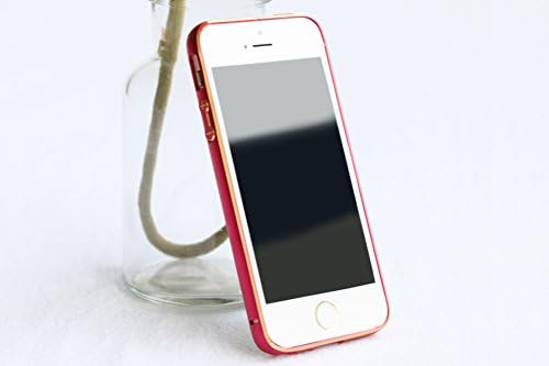 iPhone 6/6S Plus case, iPhone 6/6S Plus Stainless Steel Bumper - Premium Metal Bumper Frame Case Slim Perfect Fit Hard Sides Cover for Apple iPhone 6/6S 5.5inch (Rose-carmine)