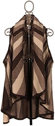 Honeylee Women's Oversized Color Block Ombré Waterfall Poncho