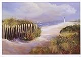 IMAGE OF Off Shore Breeze Beautiful MUSEUM WRAP CANVAS Print with Added BRUSHSTROKES Jacqueline Penney 38x26