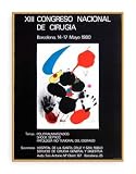 ポスター ジョアン ミロ XIII Congreso Nacional de Cirugia　限定800枚 額装済 ウッドベーシックフレーム（オレンジ）