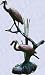 Z Heron statue home yard fountain pond bronze sculpture