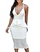 Cfanny Women's V Neck Crisscross Cocktail Peplum Dress