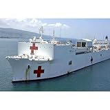 Hospital Ship (USNS Comfort T-AH 20, Anchored) Art Poster Print - 11x17