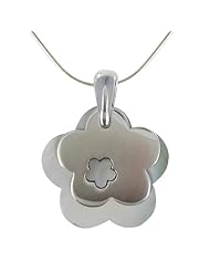 Les Poulettes Jewels - Lucky Pendant Sterling Silver and Mother of Pearl - Dark Grey Color