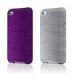 Best Price Belkin iPod Touch Grip Groove 2-pack-Oyster Gray/Royal Purple
