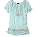 Short-Sleeve Embroidered Gauze Tunic