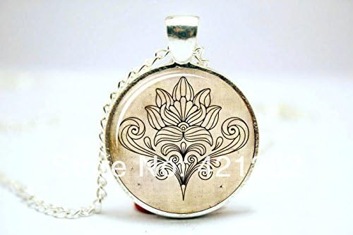 Pretty Lee 2015 Fashion Om Necklace Namaste Yoga Jewelry Lotus Zen Pendant Glass Cabochon Necklace 2937 Christmas gift
