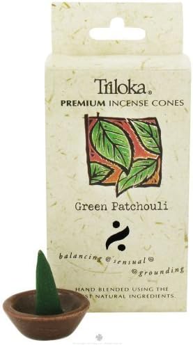 Green Patchouli - Triloka Premium Cone Incense by Triloka Premium Cones