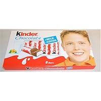 Kinder Chocolate Milk and Cocoa Chocolate Bars TEN 100g Packs