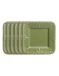 Kitchen: Sorrento 6" Square Bread and Butter Plate [Set of 6] Color: Oregano - Signature Housewares