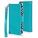 iPhone 5C Case, iPhone 5C Flip Case - E LV Deluxe Zebra Print Interior PU Leather Wallet Purse Flip Folio Stand Case Cover for iPhone 5C with 1 Stylus and 1 Clear Screen Protector (Turquoise)