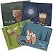 Woodland Animal Thank You Cards - 12 Recycled Cards and Envelopes - 6 Unique Note Card Designs - Made in USA