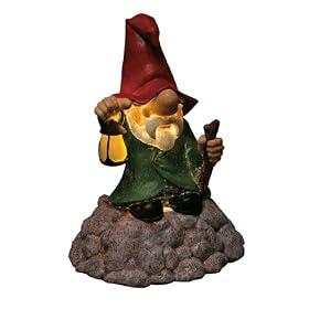 Sculptural Gardens by Heritage Farms Gnome with Lantern Garden Light by 