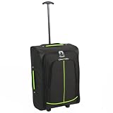 Super Lightweight Cabin Approved Wheeled Bag (Black/Lime)