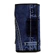 Denim Checkbook Wallet Crafted from Vintage Denim, 7 1/2" x 4"