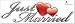Just Married Contour Car Sign Magnet