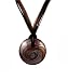 Necklace - N113 - Murano Glass Style - Round Shape ~ Brown, Silver, Copper and Mauve hung on 5 Strand Organza and Cotton Cord + 2" Extension Chain