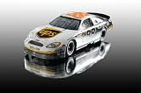 2004 - Action - NASCAR - Dale Jarrett #88 - UPS Racing - Daytona Shootout Win / Raced Version - Ford Taurus - COA & Tire Piece - 1 of 4,476 - 1:24 Scale Die Cast - Limited Edition