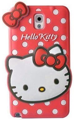 S5 Case,Galaxy S5 Case,Galaxy S5 Silicone Case,Tribe-Tiger Cartoon Hello Kitty Silicon Gel Rubber Case Cover Skin for Samsung Galaxy S5 i9600(Red Kitty)
