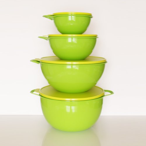 Best Offer Tupperware Thatsa Bowl Set of 4 Bowls, Green Mixing