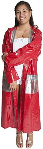 Hawaiian Sprinkles Woman's High Gloss Raincoat X-Large Red