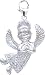14k Gold Diamond Angel Charm (1/10 cttw)
