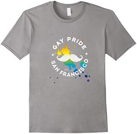 Men's Gay Love - san francis Rainbow bearth Lesbian Pride T-Shirt Medium Slate