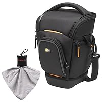 Case Logic Digital SLR Zoom Holster Camera Bag/Case (Black) (SLRC-201) for Nikon D3000, D3100, D5000, D7000, D90, D300s, D3, D3s, D3x